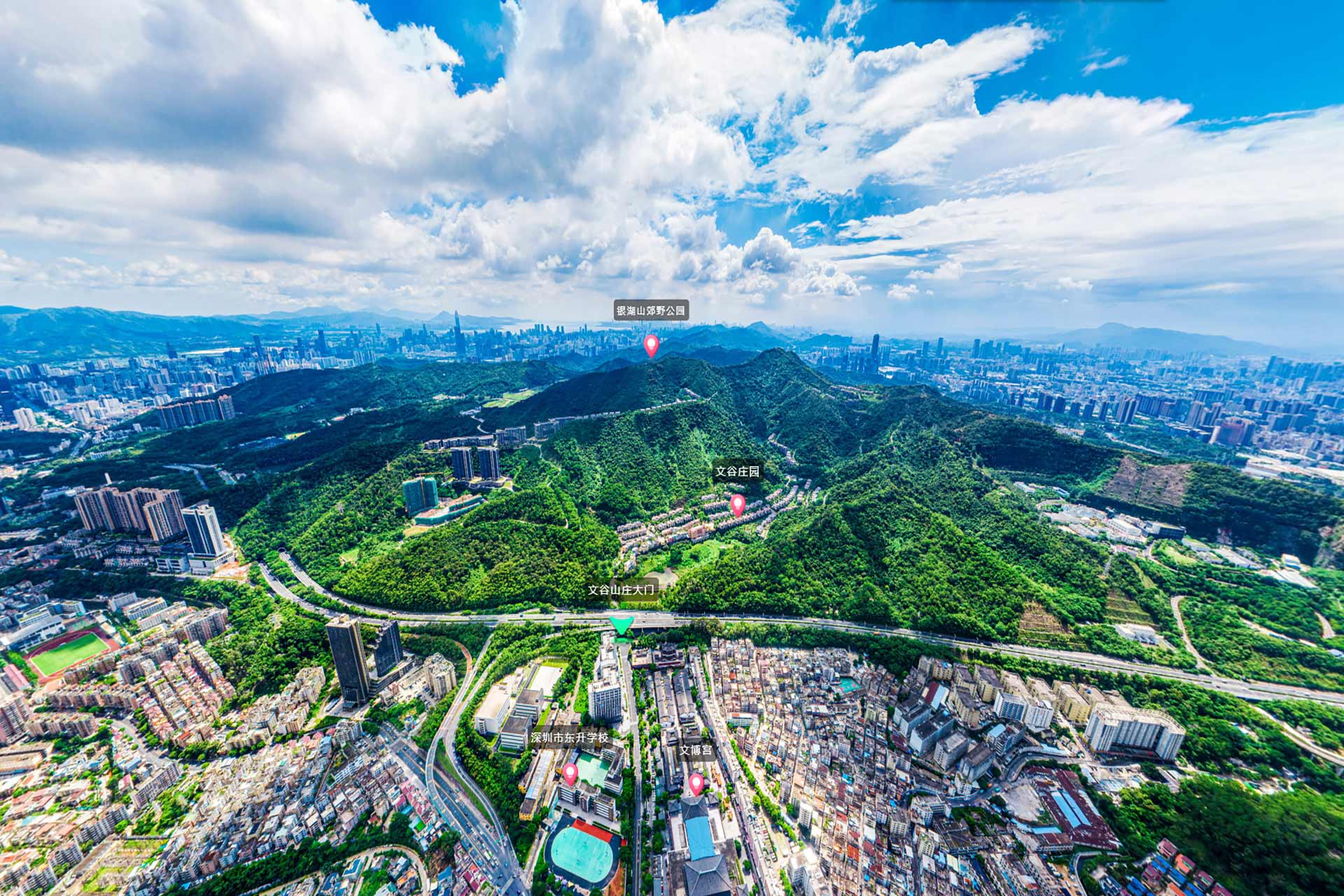 深圳龙岗文博宫航拍VR全景